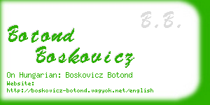 botond boskovicz business card